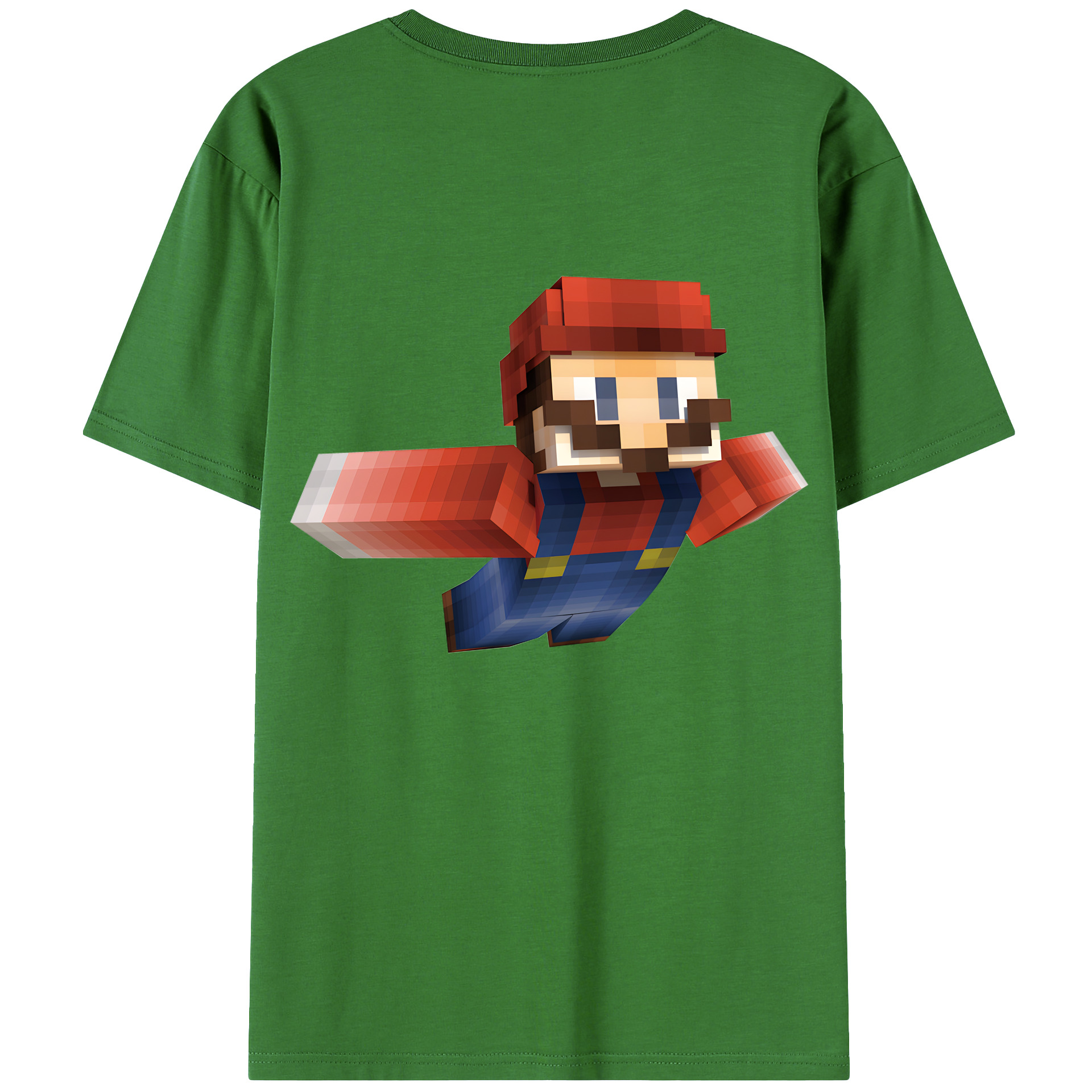 （画像用） マインクラフト ブロックの世界 Minecraft MC Block world レディース半袖Tシャツ(バックプリント)